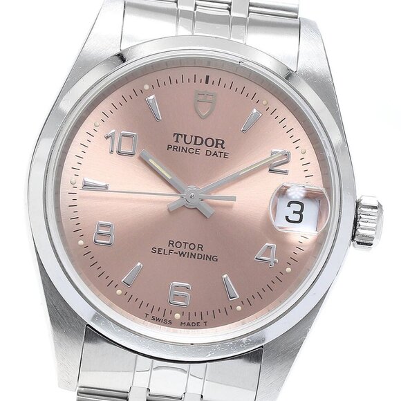 TUDOR Prince Date 72000 pink Dial Automatic Boy's Watch - Picture 1 of 6